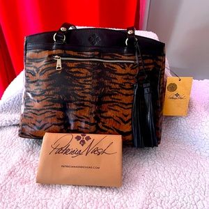 Patricia Nash tiger print poppy tote
